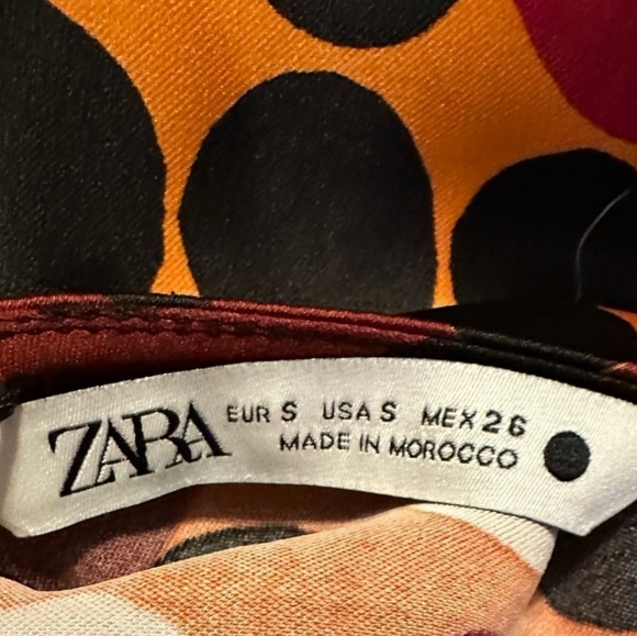 Zara Retro Polka Dot Satin Midi Dress NWT Blogger Fav - Picture 4 of 8